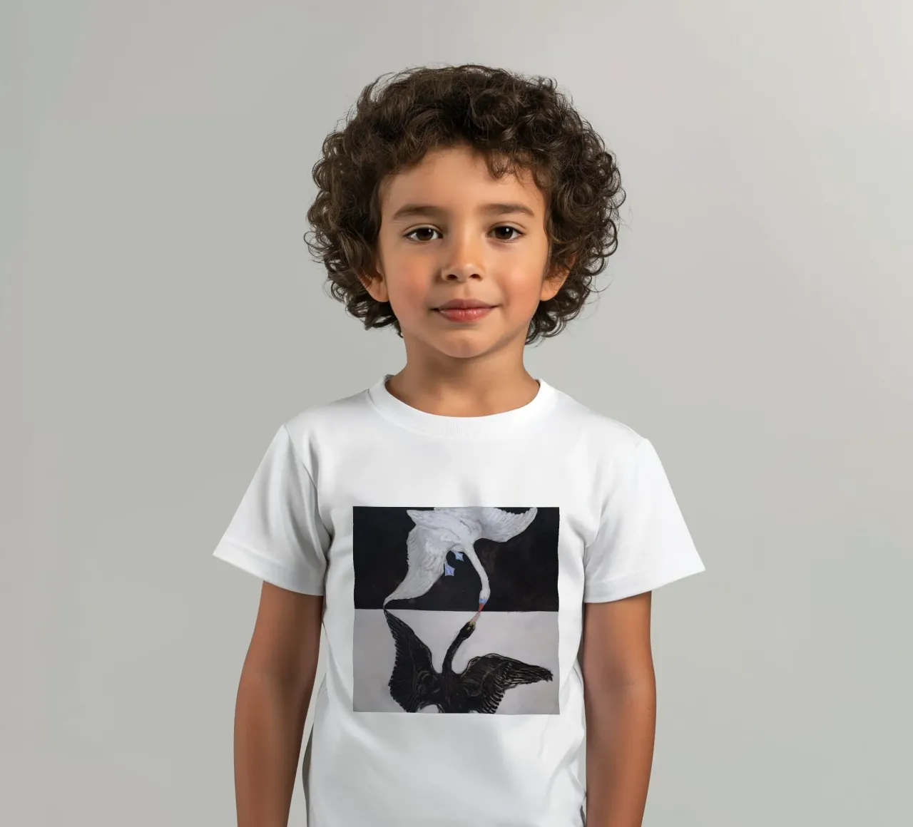 Hilma af Klint "The Swan No. 1" Duality & Unity kids t-shirt by homdeco