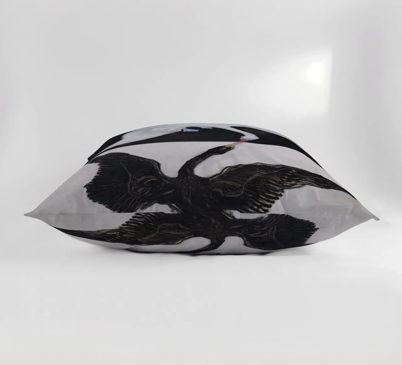 Hilma af Klint "The Swan No. 1" Duality & Unity decorative cushion by homdeco
