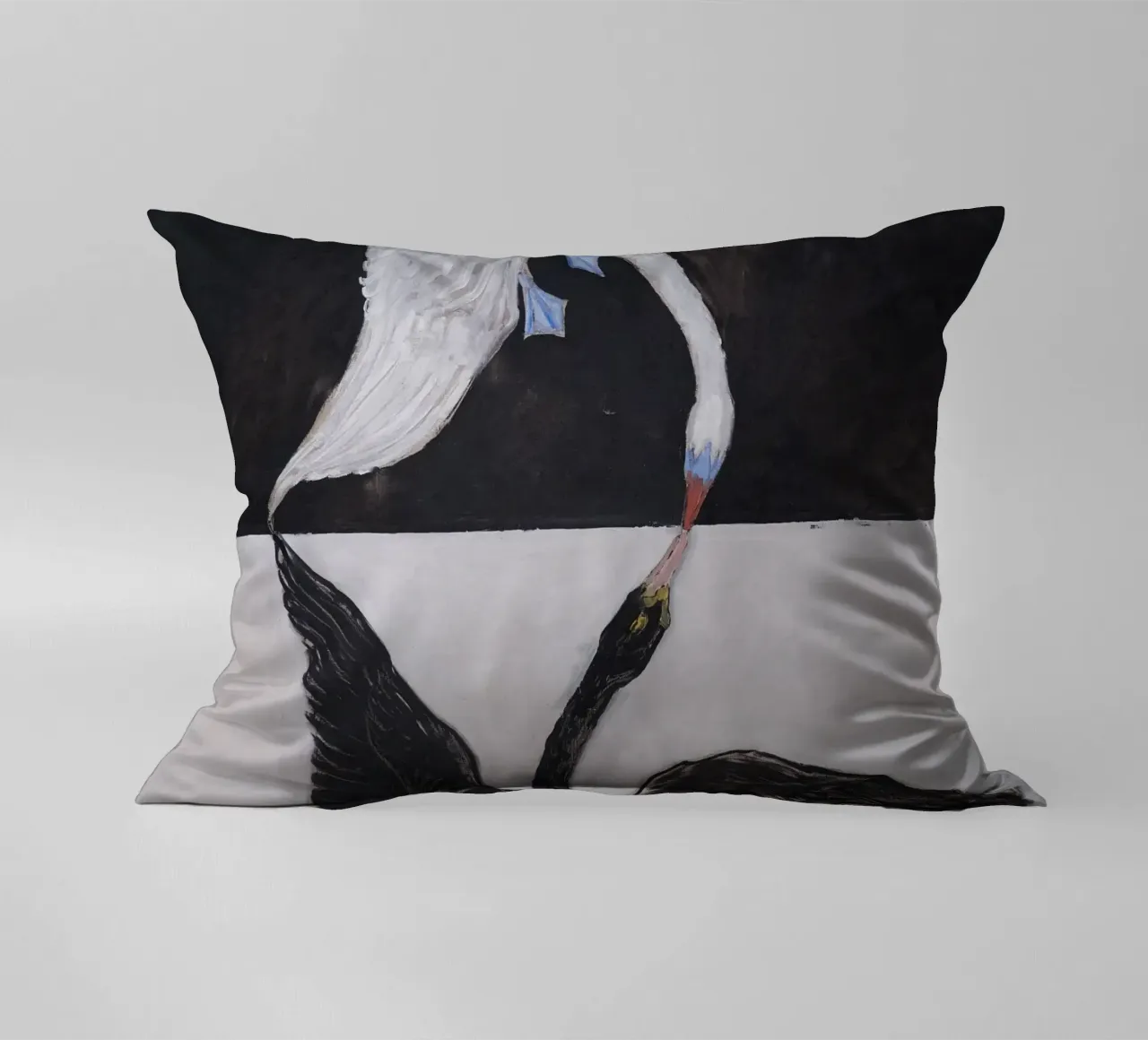 Hilma af Klint "The Swan No. 1" Duality & Unity decorative cushion by homdeco