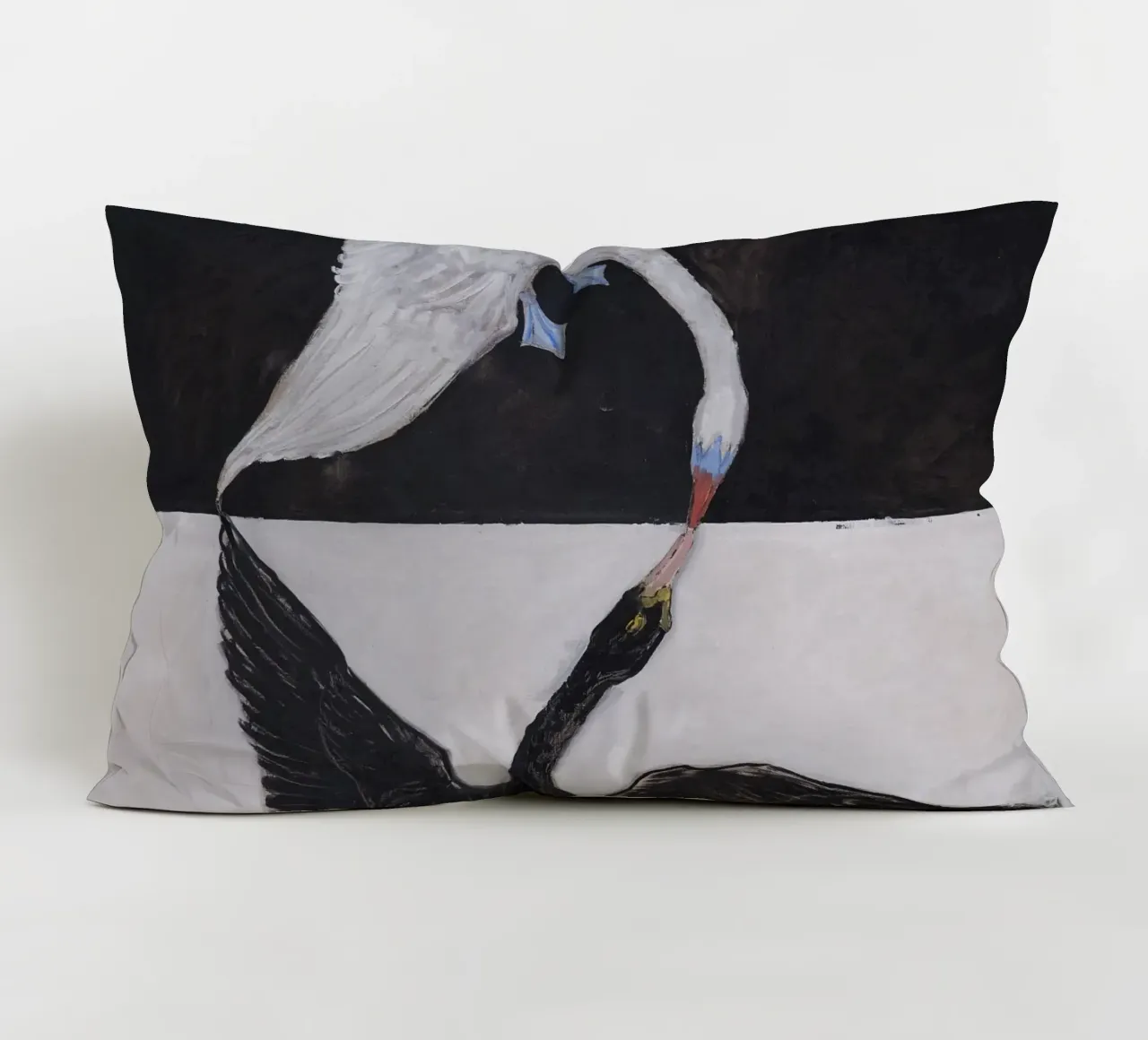 Hilma af Klint "The Swan No. 1" Duality & Unity decorative cushion by homdeco