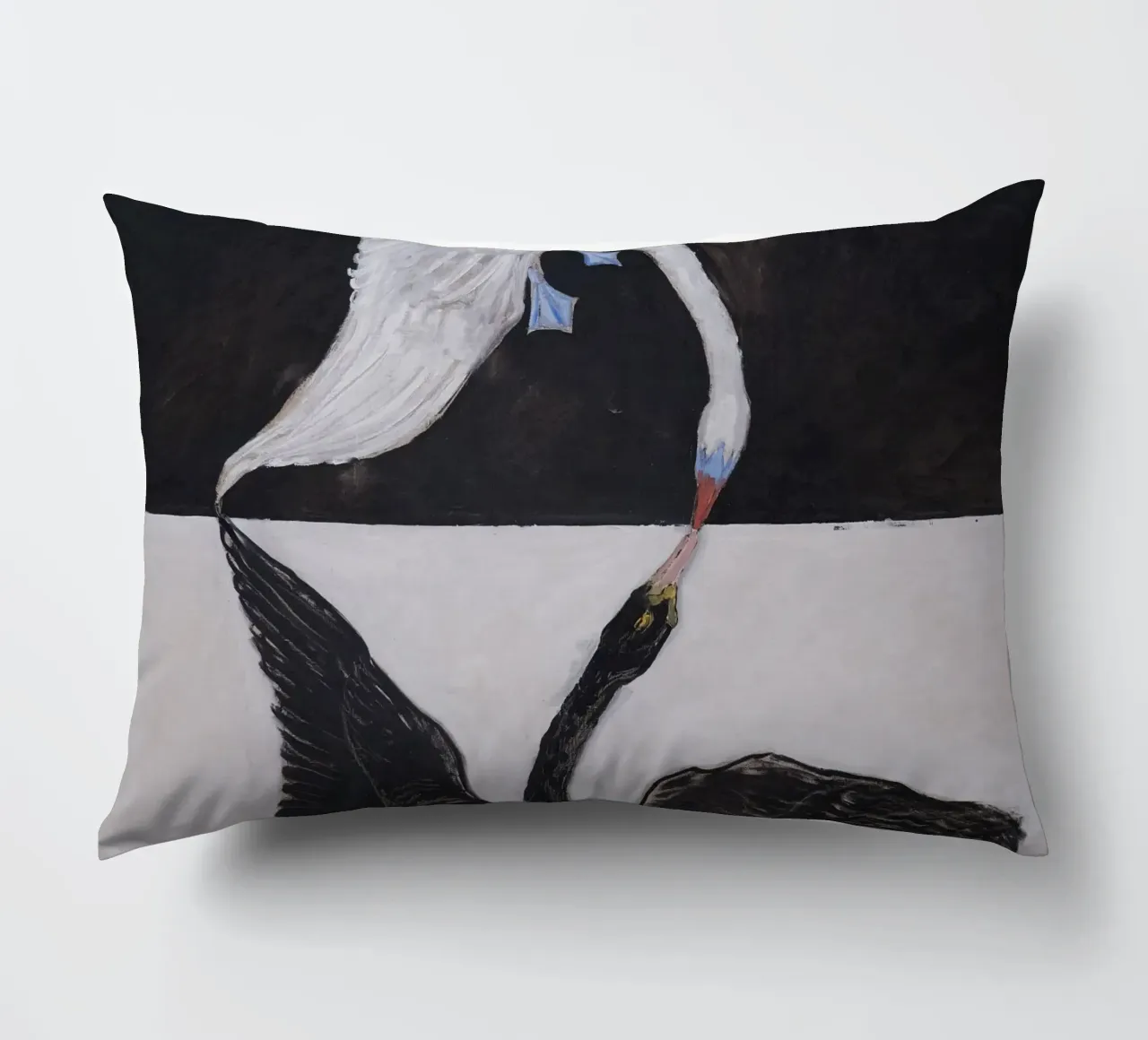 Hilma af Klint "The Swan No. 1" Duality & Unity decorative cushion by homdeco