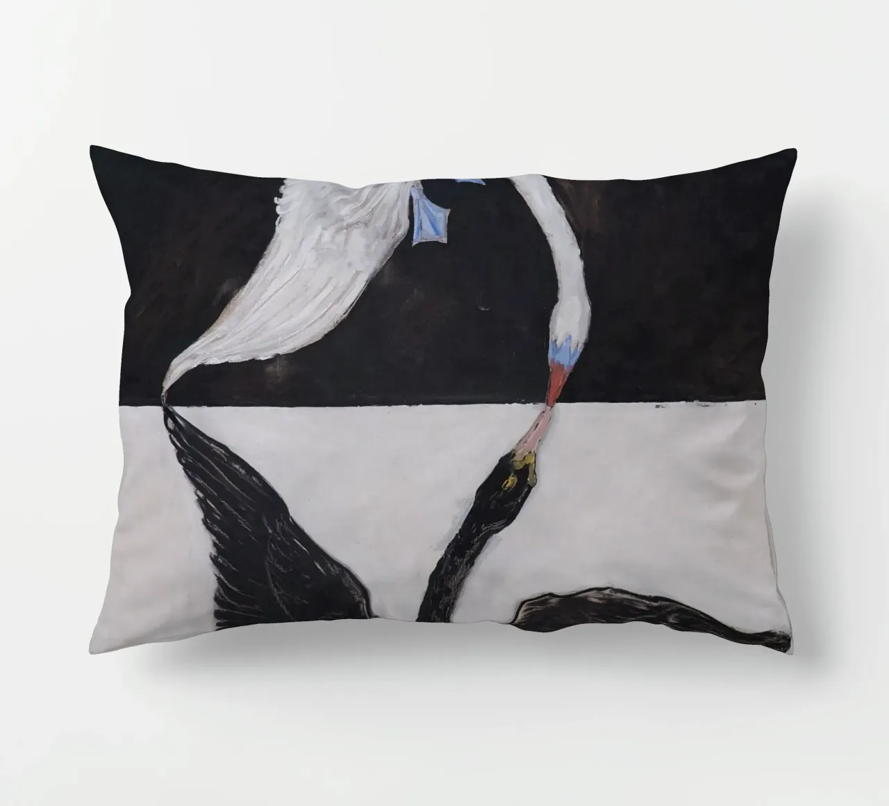 Hilma af Klint "The Swan No. 1" Duality & Unity decorative cushion by homdeco