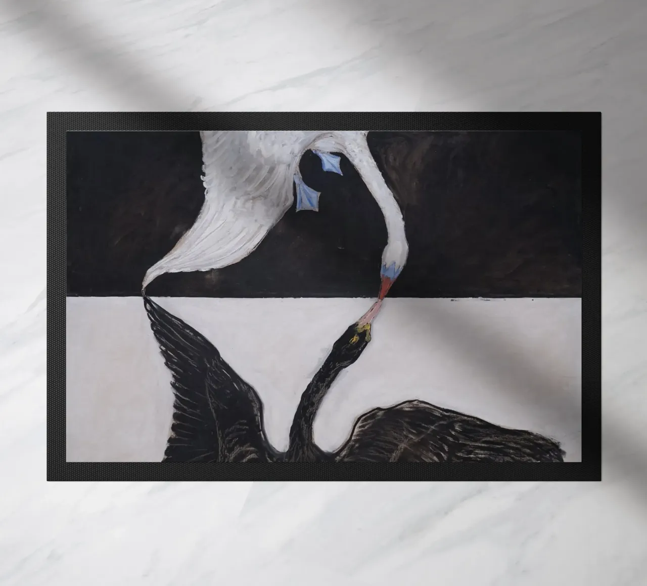 Hilma af Klint "Il cigno n. 1" Dualità e unità zerbino da homdeco