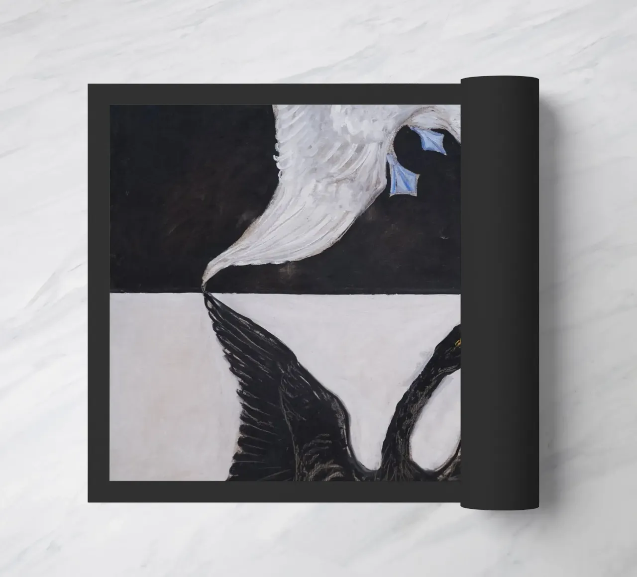 Hilma af Klint "Il cigno n. 1" Dualità e unità zerbino da homdeco