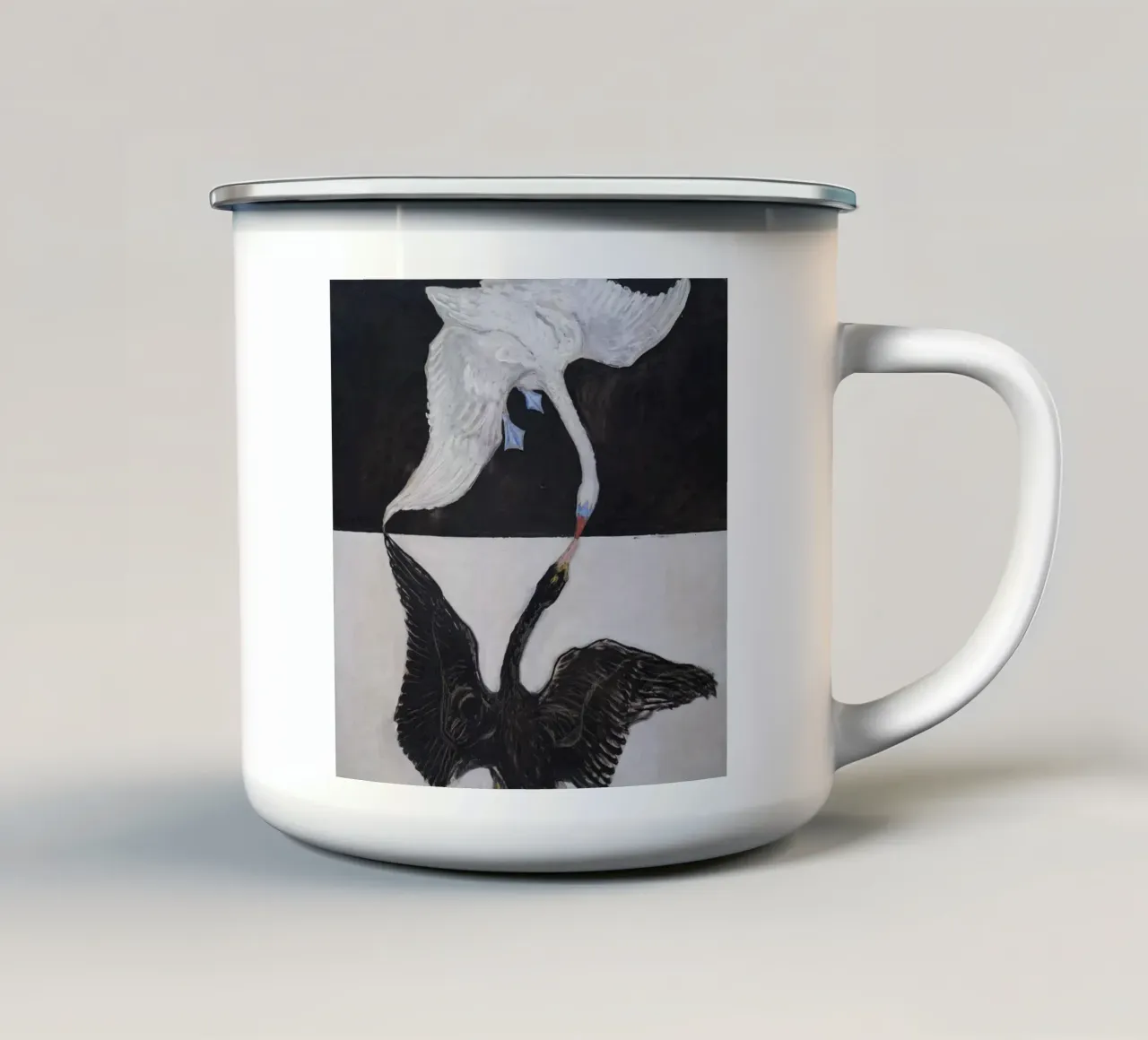 Hilma af Klint "The Swan No. 1" Duality & Unity enamel mug by homdeco