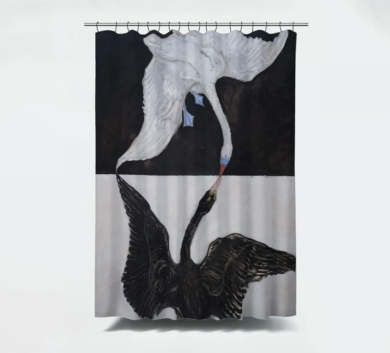 Hilma af Klint "The Swan No. 1" Duality & Unity shower curtain by homdeco
