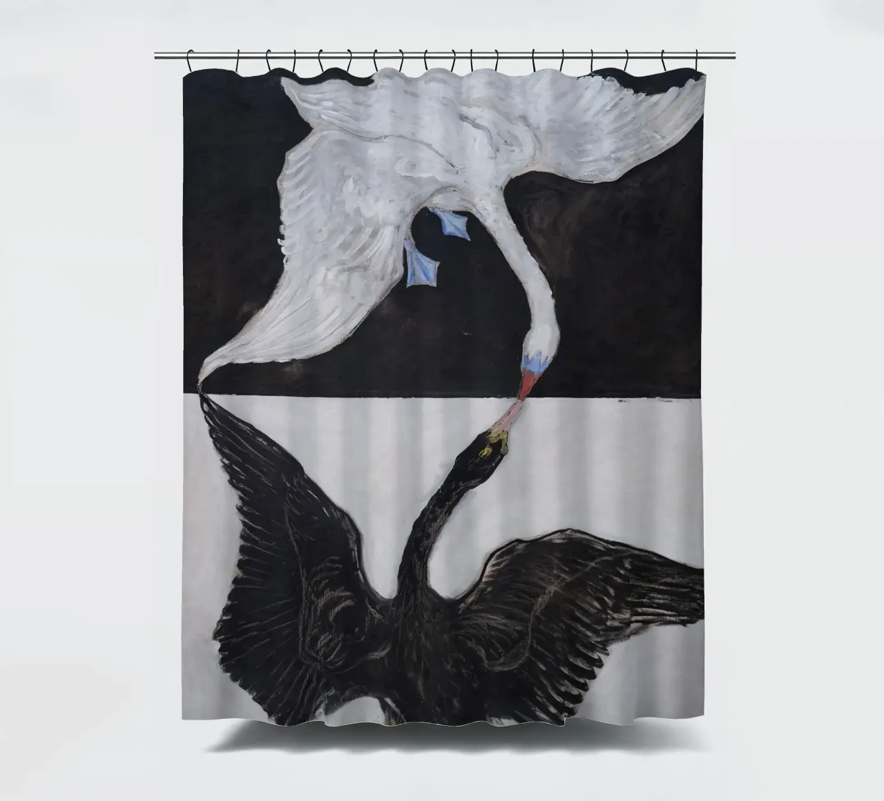 Hilma af Klint "The Swan No. 1" Duality & Unity shower curtain by homdeco
