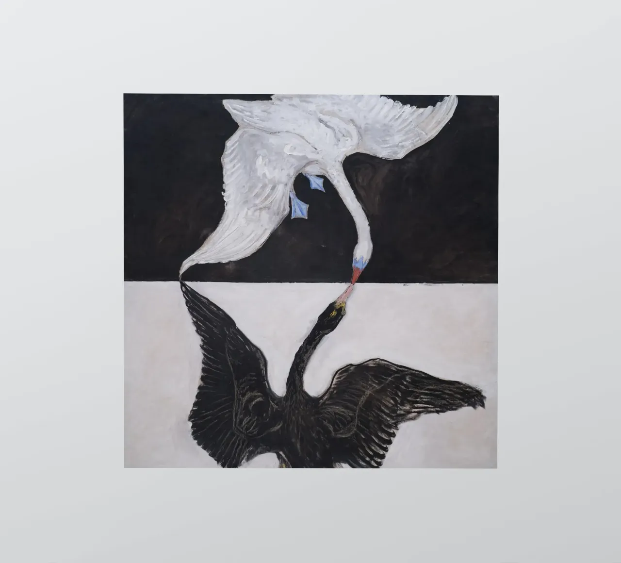 Hilma af Klint "The Swan No. 1" Duality & Unity sticker by homdeco