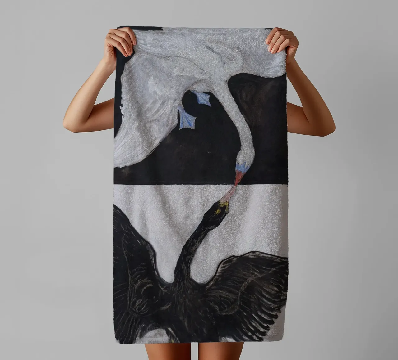 Hilma af Klint "The Swan No. 1" Duality & Unity towel by homdeco