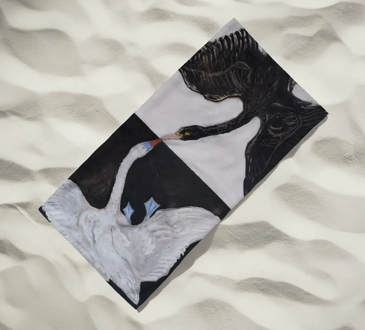 Hilma af Klint "Der Schwan Nr. 1" Dualität und Einheit Strandtuch von homdeco