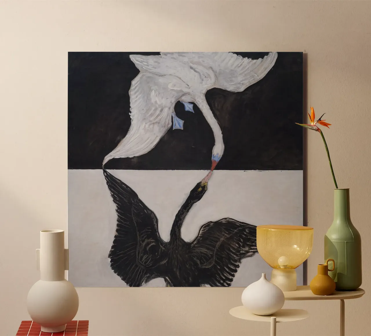 Hilma af Klint "The Swan No. 1" Duality & Unity alu-dibond by homdeco