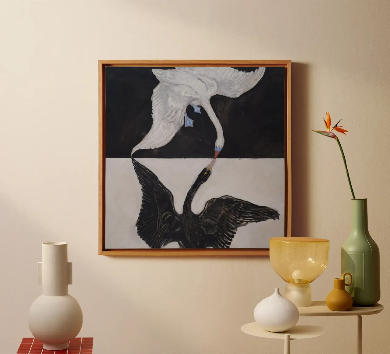 Hilma af Klint "Le cygne n° 1" Dualité et unité toile de homdeco
