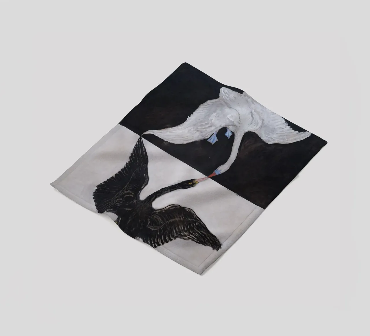 Hilma af Klint "The Swan No. 1" Duality & Unity fleece blanket by homdeco