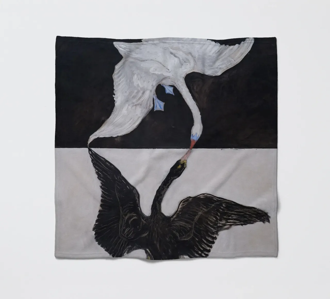 Hilma af Klint "The Swan No. 1" Duality & Unity fleece blanket by homdeco