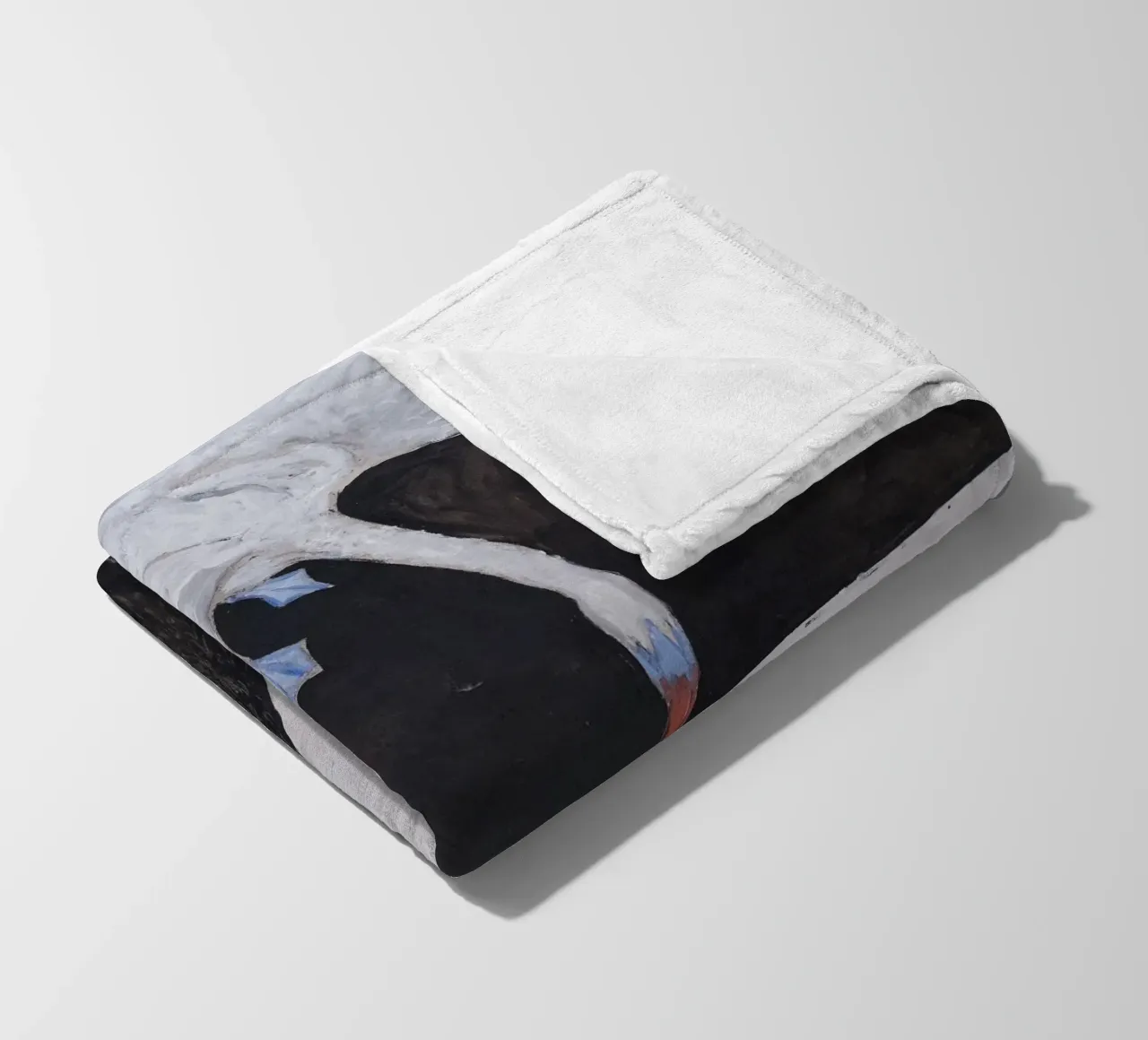 Hilma af Klint "The Swan No. 1" Duality & Unity fleece blanket by homdeco