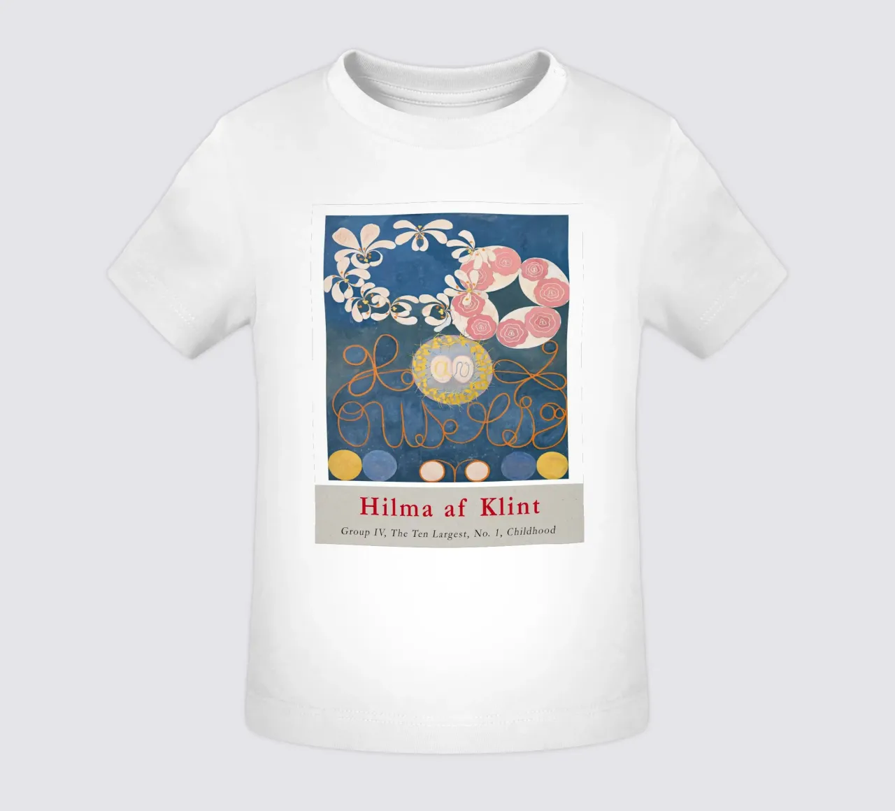 Hilma af Klint "Childhood No. 1" Abstract Floral Blue baby t-shirt by homdeco