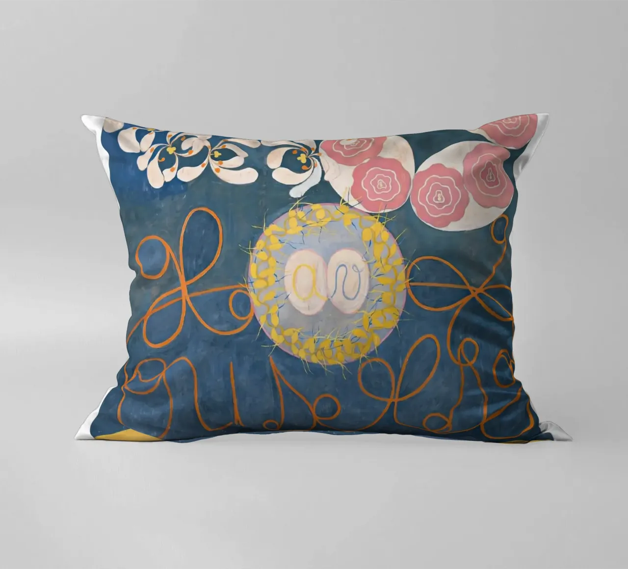 Hilma af Klint "Infanzia n. 1" Astratto floreale blu cuscino da homdeco