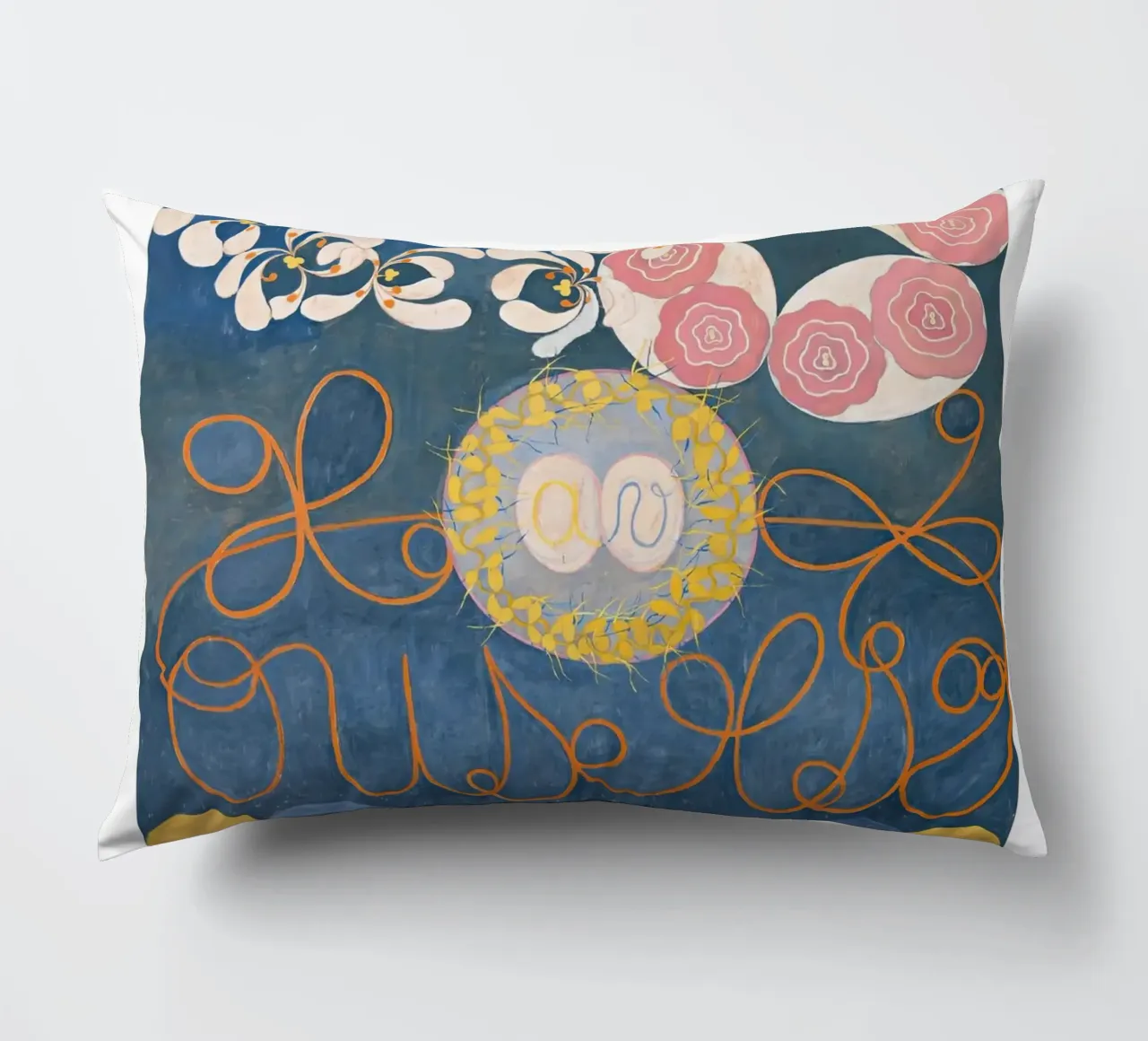 Hilma af Klint "Infanzia n. 1" Astratto floreale blu cuscino da homdeco