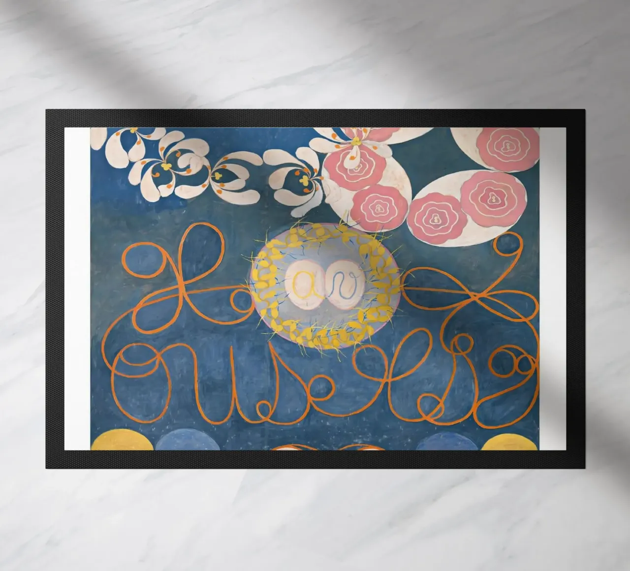Hilma af Klint "Infanzia n. 1" Astratto floreale blu zerbino da homdeco