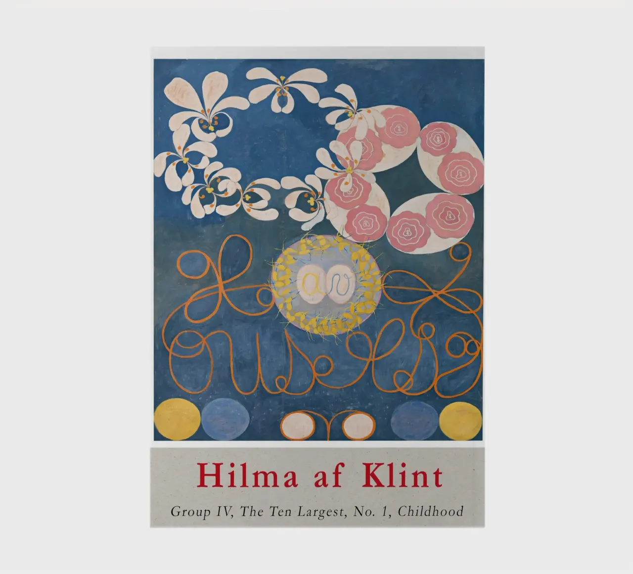 Hilma af Klint "Kindheit Nr. 1" Abstrakt Floral Blau Notizbuch von homdeco
