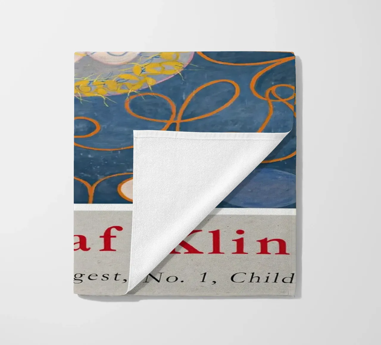 Hilma af Klint "Infanzia n. 1" Astratto floreale blu telo mare da homdeco