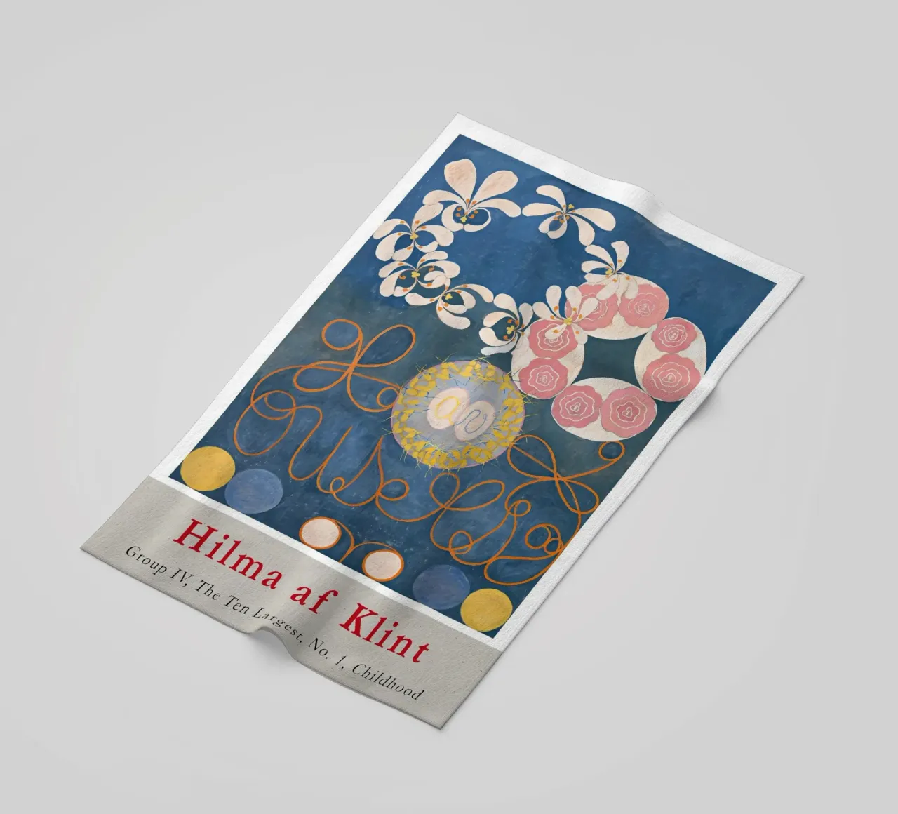 Hilma af Klint "Infanzia n. 1" Astratto floreale blu telo mare da homdeco