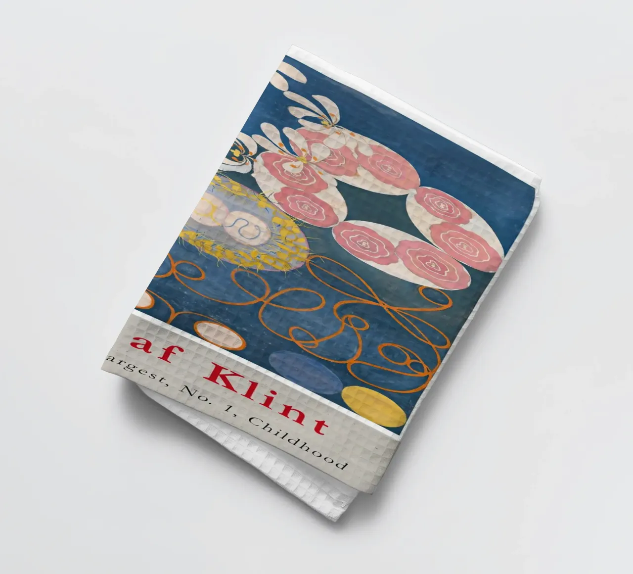 Hilma af Klint "Infanzia n. 1" Astratto floreale blu canovaccio da cucina da homdeco