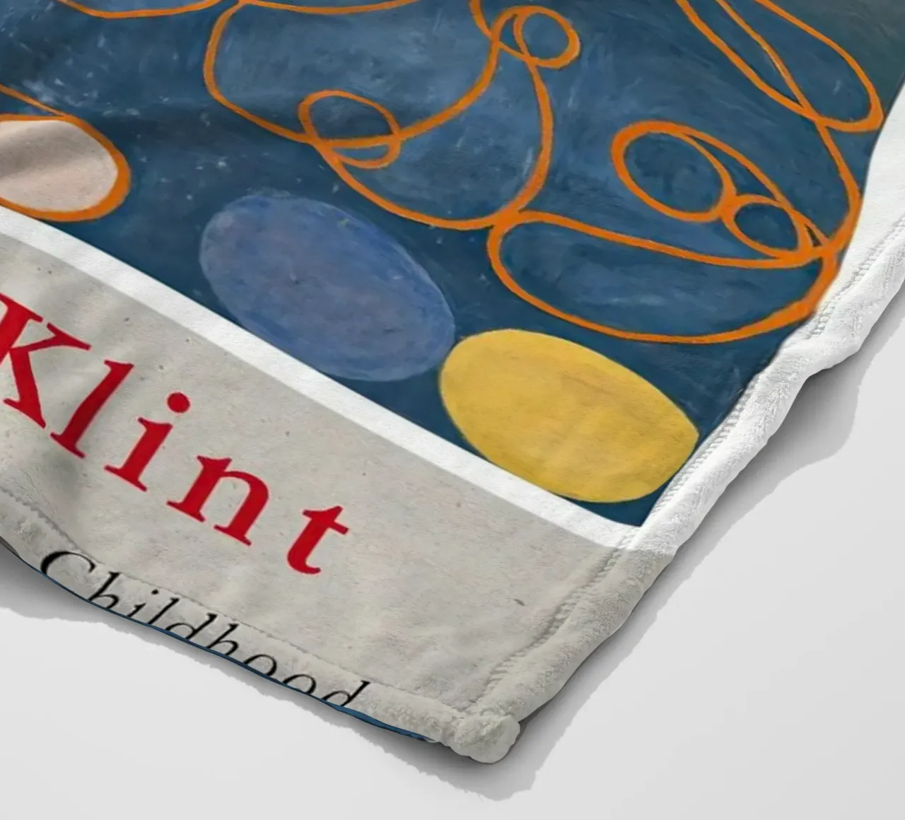 Hilma af Klint "Infanzia n. 1" Astratto floreale blu coperta in pile da homdeco
