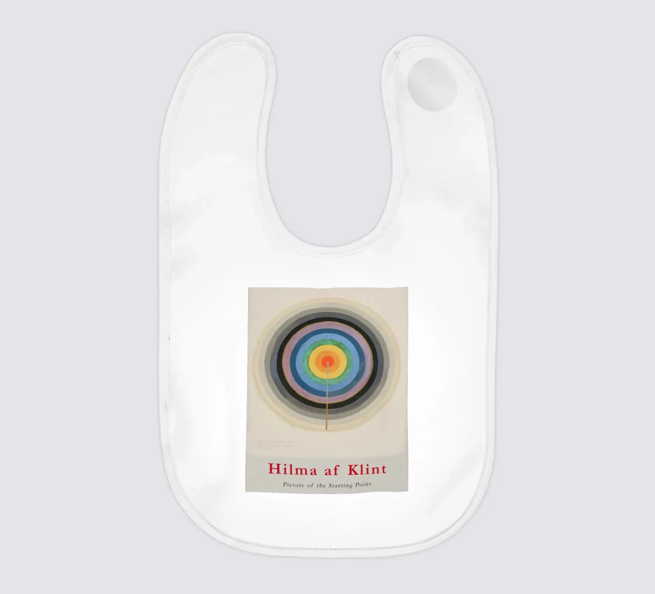 Hilma af Klint "Starting Point" Cosmic Circle Print baby bib by homdeco