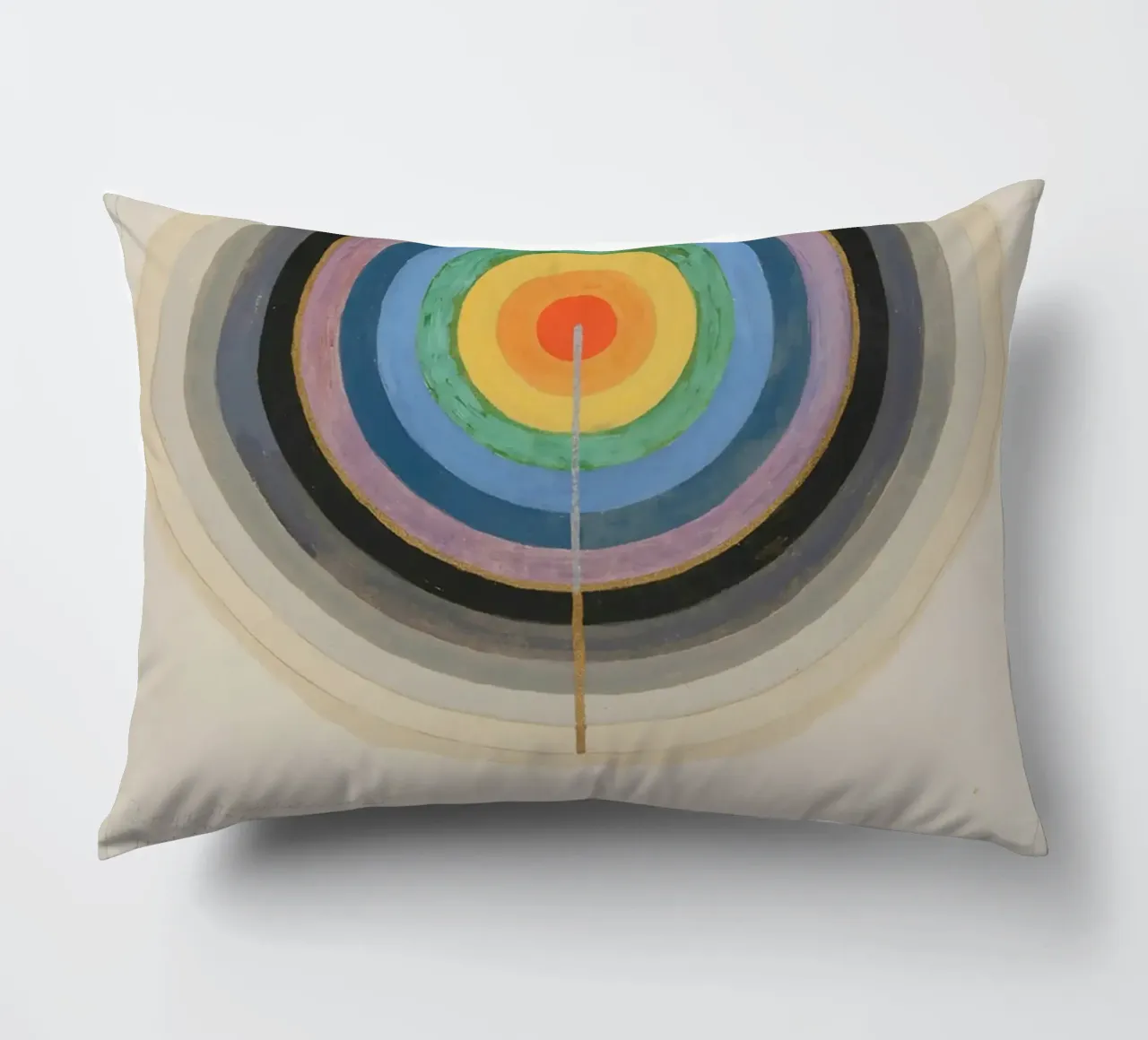 Hilma af Klint "Starting Point" Cosmic Circle Print decorative cushion by homdeco