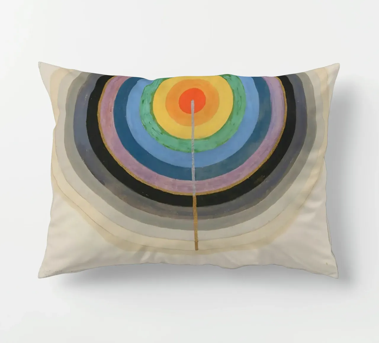 Hilma af Klint "Starting Point" Cosmic Circle Print decorative cushion by homdeco