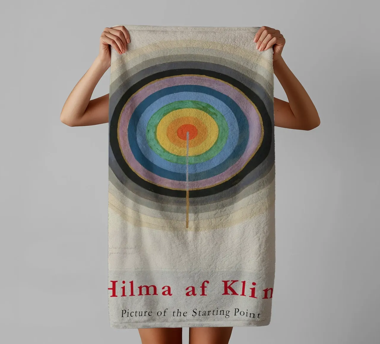 Hilma af Klint "Starting Point" Cosmic Circle Print towel by homdeco
