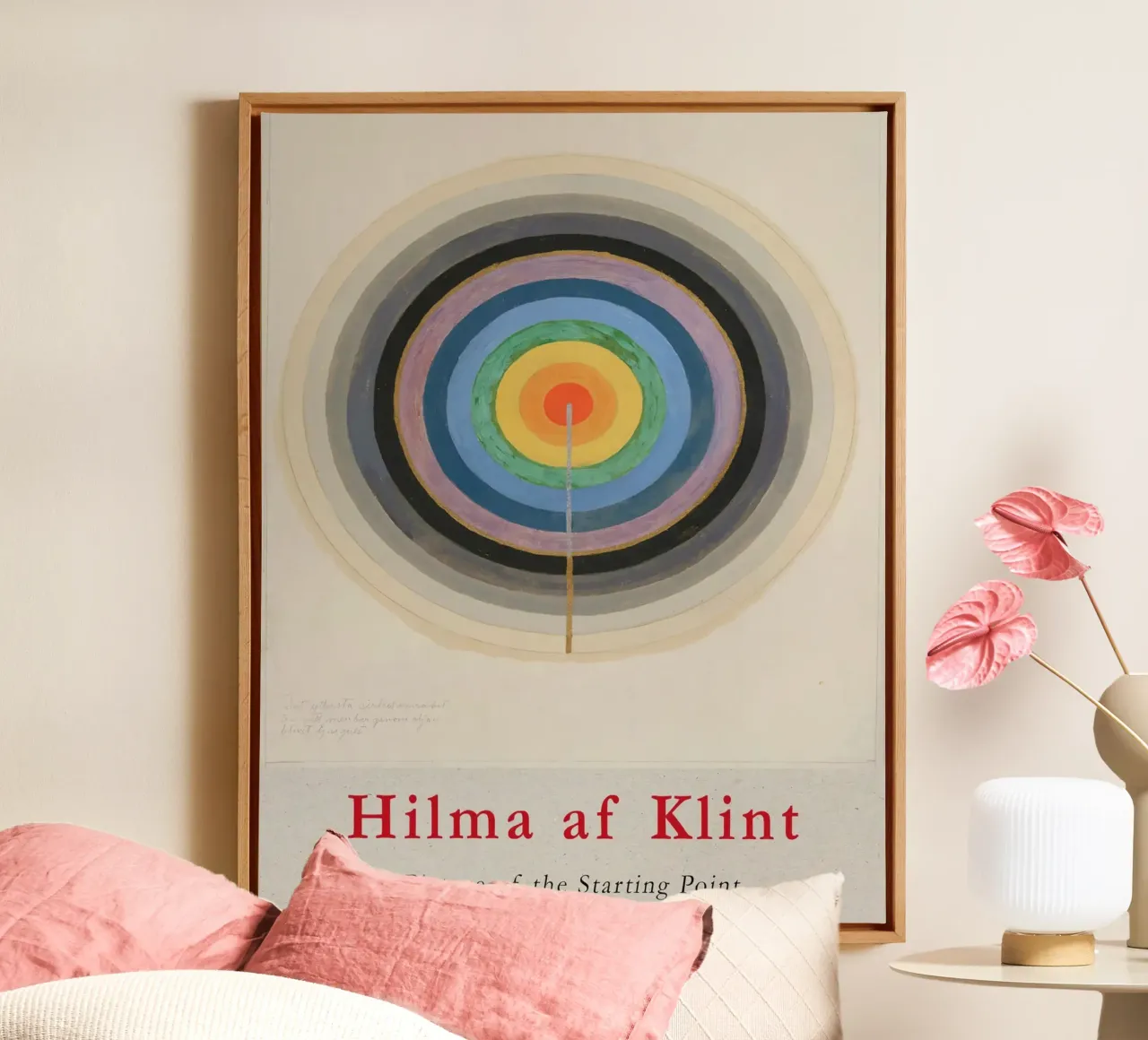 Hilma af Klint "Starting Point" Cosmic Circle Print canvas by homdeco