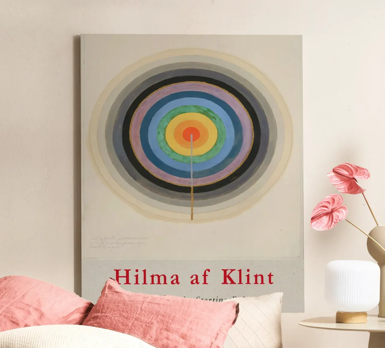Hilma af Klint "Starting Point" Cosmic Circle Print canvas by homdeco