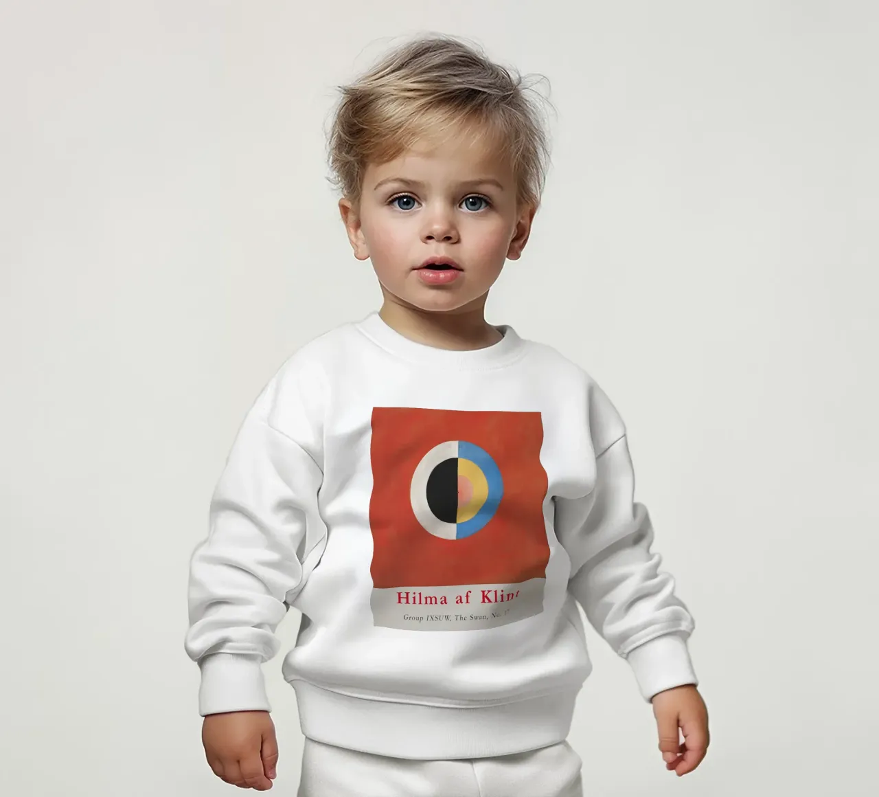 Hilma af Klint "The Swan No. 17" Cosmic Duality Print baby sweatshirt by homdeco