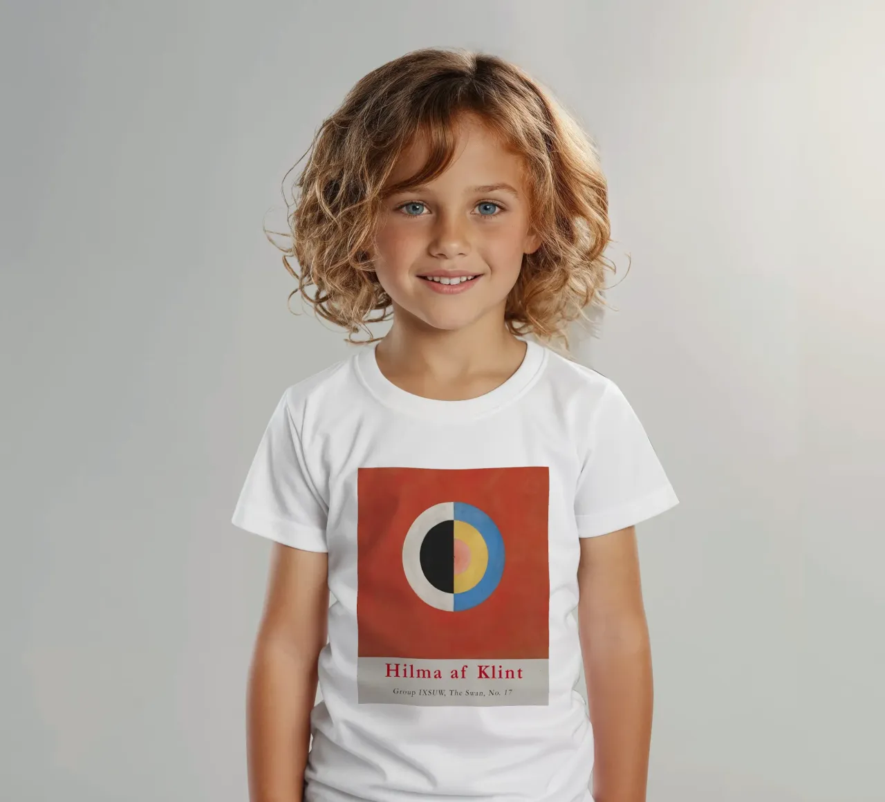 Hilma af Klint "The Swan No. 17" Cosmic Duality Print kids t-shirt by homdeco