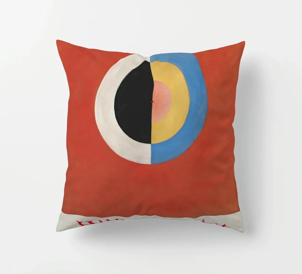 Hilma af Klint "The Swan No. 17" Cosmic Duality Print decorative cushion by homdeco