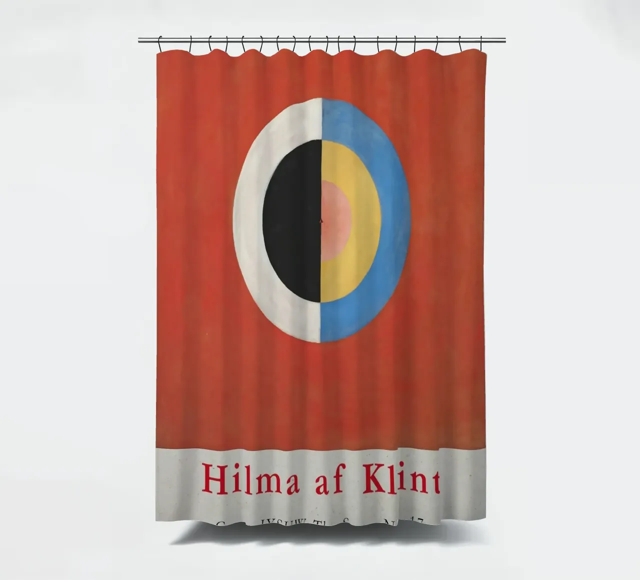 Hilma af Klint "De zwaan nr. 17" Kosmische dualiteit Print douchegordijn van homdeco