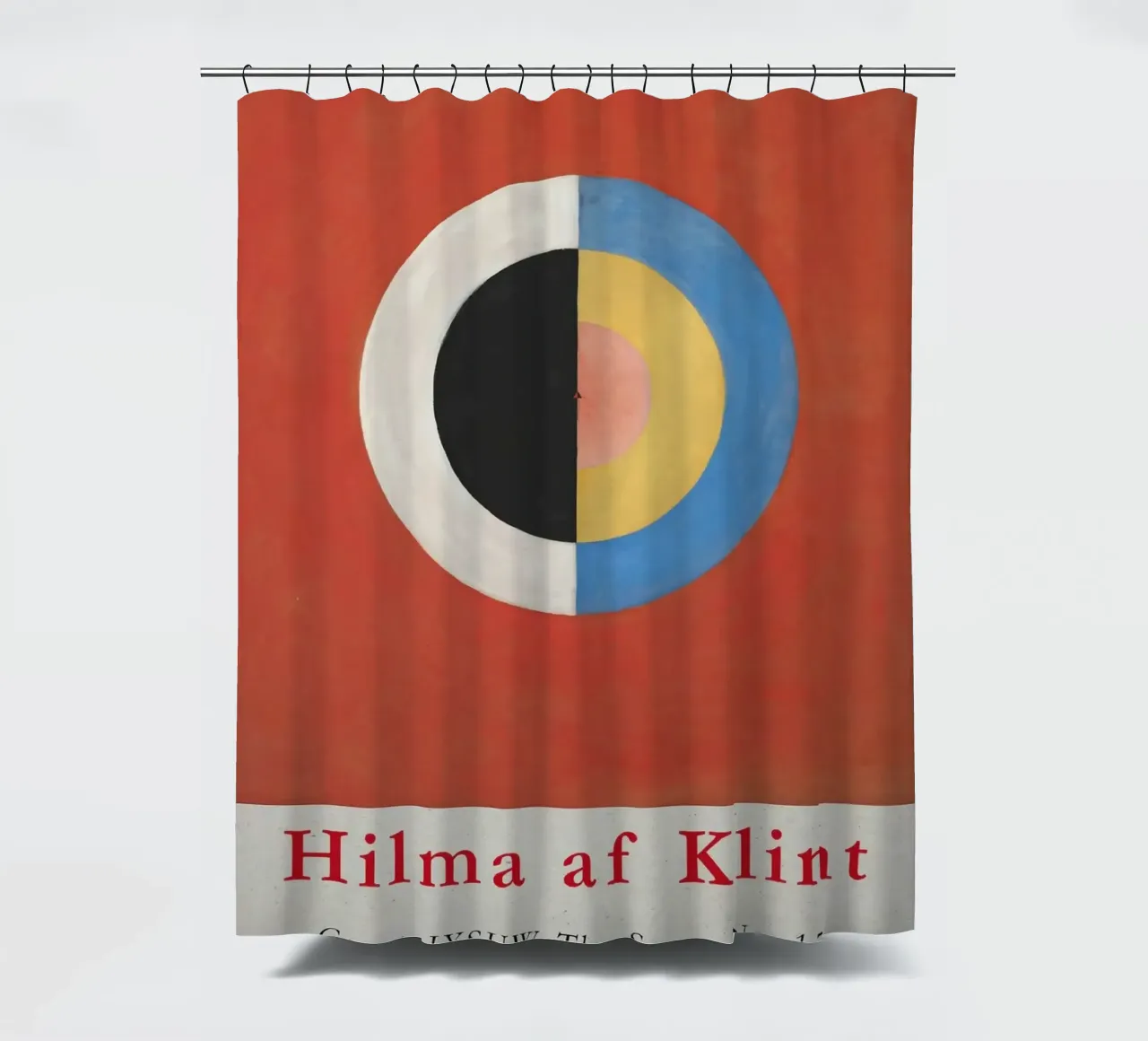 Hilma af Klint "De zwaan nr. 17" Kosmische dualiteit Print douchegordijn van homdeco