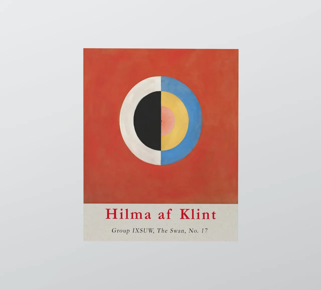 Hilma af Klint "The Swan No. 17" Cosmic Duality Print sticker by homdeco