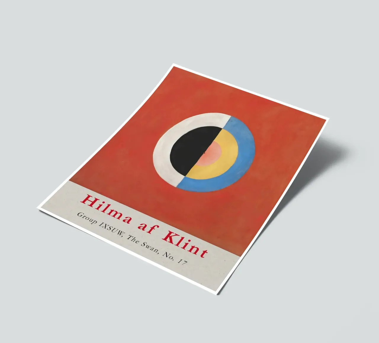 Hilma af Klint "The Swan No. 17" Cosmic Duality Print sticker sheet by homdeco