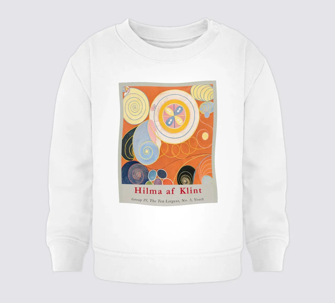 Hilma af Klint "Gioventù n. 3" Poster astratto a spirali felpa neonato da homdeco