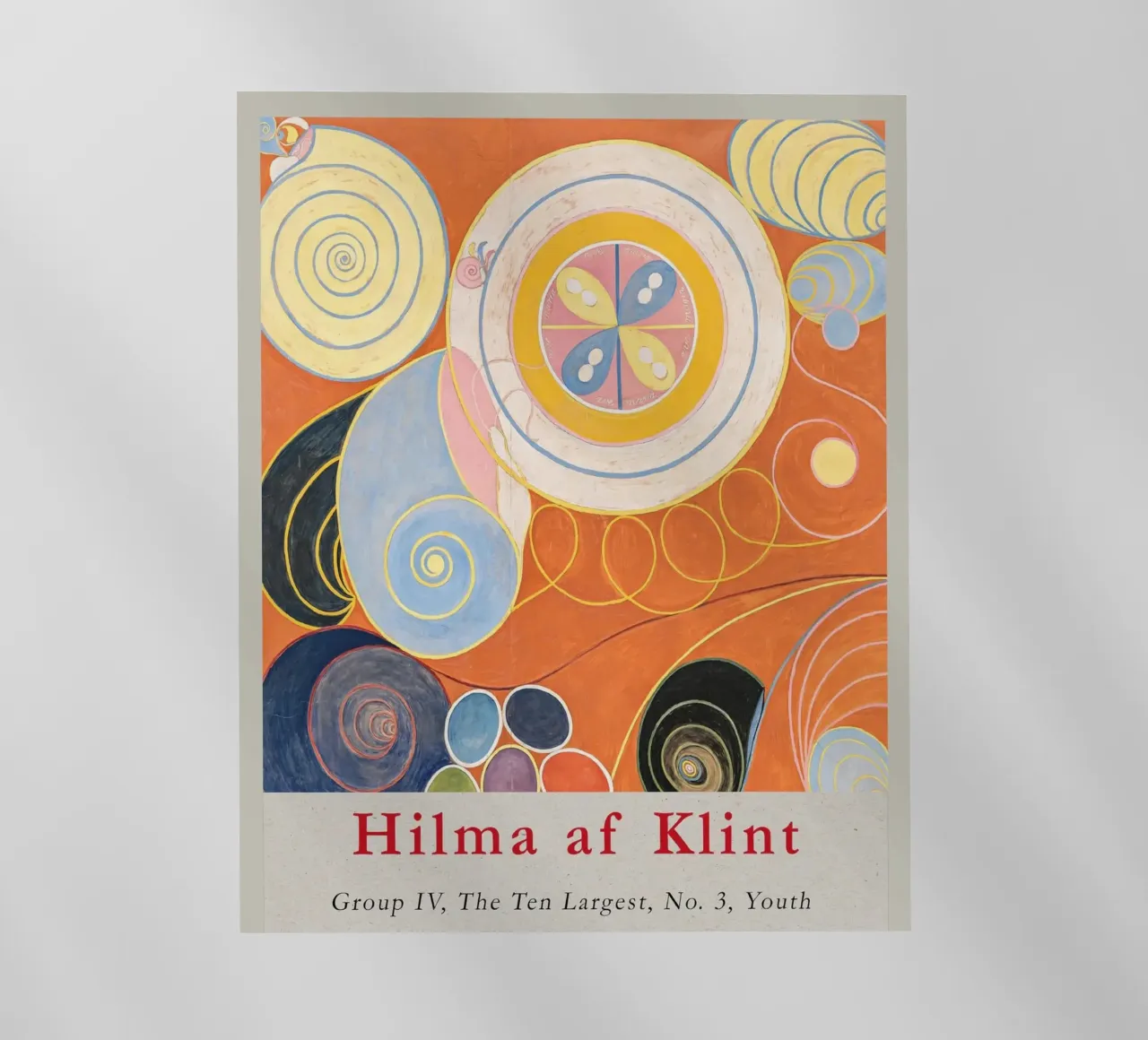 Hilma af Klint "Gioventù n. 3" Poster astratto a spirali pellicola backlit da homdeco