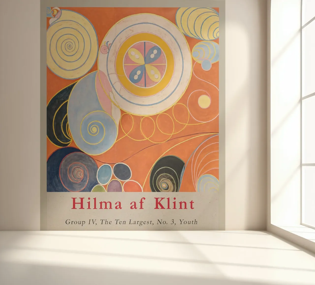 Hilma af Klint "Youth No. 3" Poster abstrait spiralé papier peint photo de homdeco