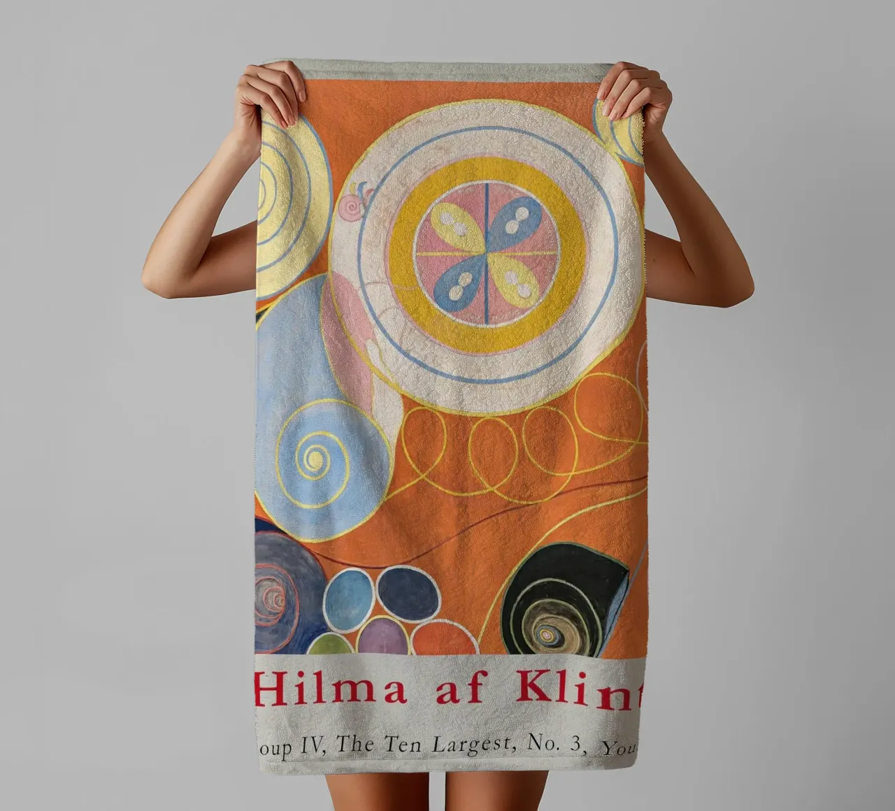 Hilma af Klint "Gioventù n. 3" Poster astratto a spirali asciugamano da bagno da homdeco