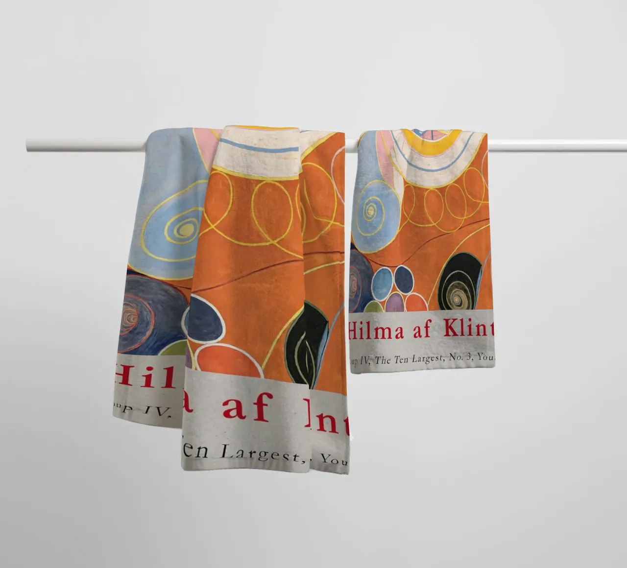 Hilma af Klint "Gioventù n. 3" Poster astratto a spirali asciugamano da bagno da homdeco