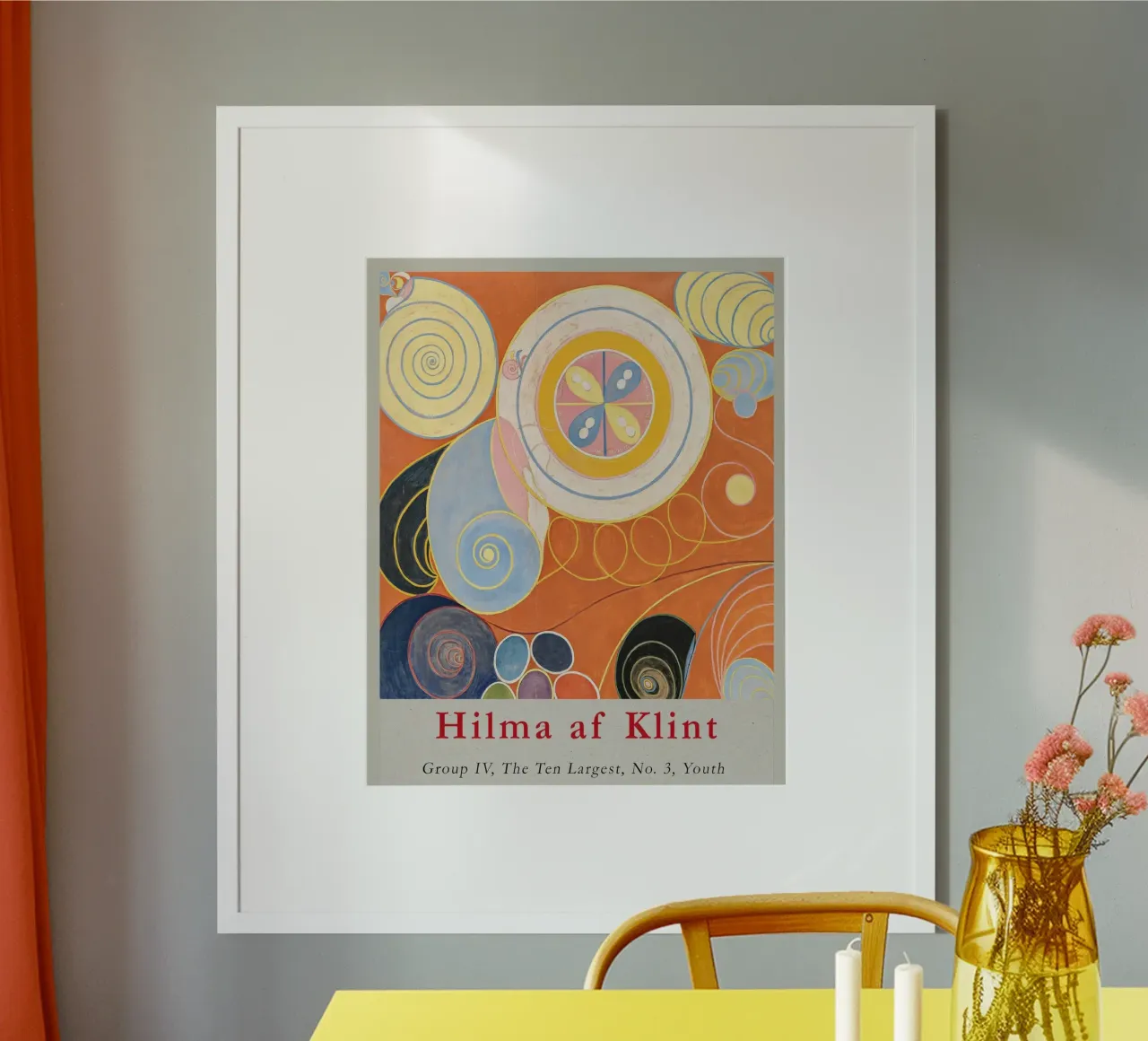 Hilma af Klint "Gioventù n. 3" Poster astratto a spirali carta hahnemühle da homdeco