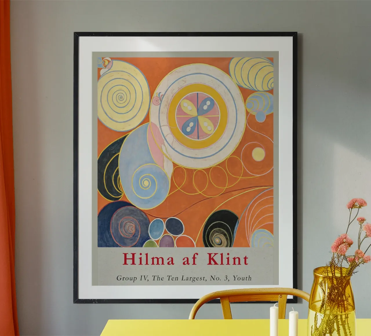 Hilma af Klint "Gioventù n. 3" Poster astratto a spirali carta hahnemühle da homdeco