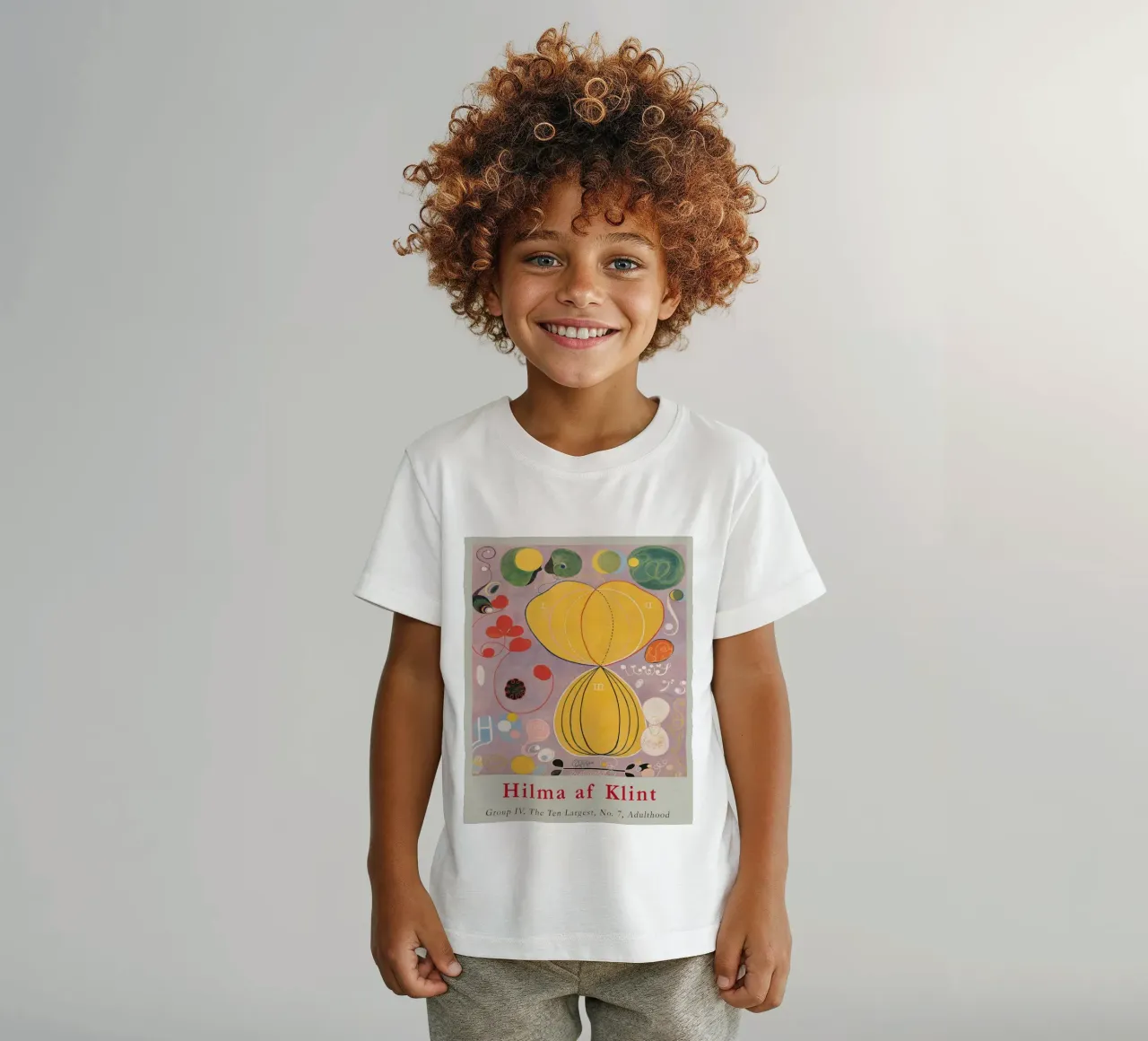 Hilma af Klint "Adulthood No. 7" Abstract Life Map kids t-shirt by homdeco