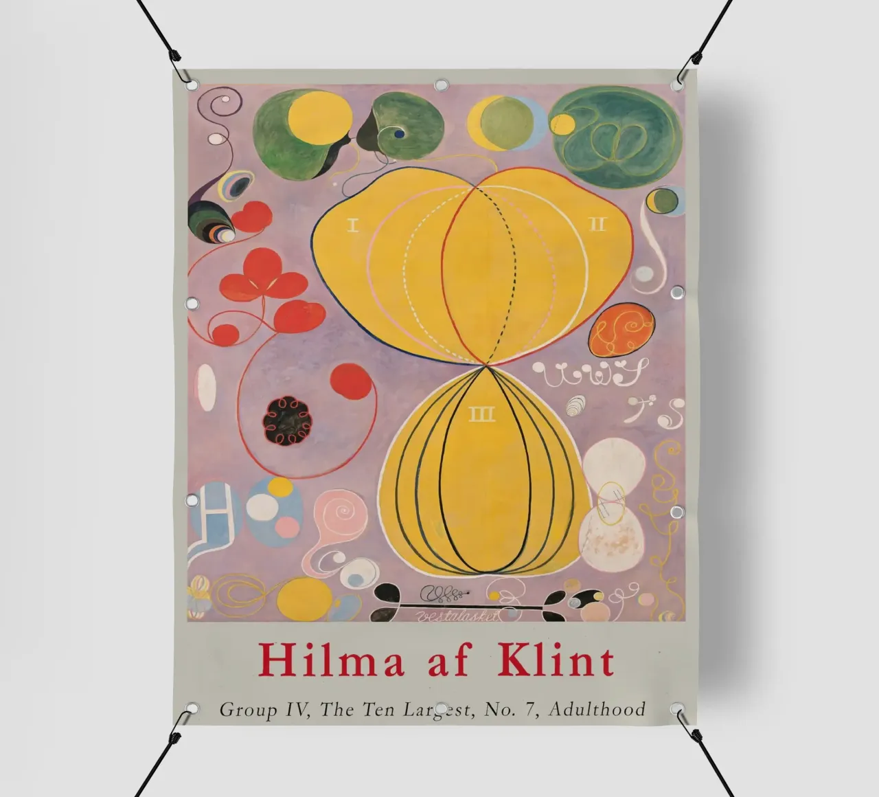 Hilma af Klint "Adulthood No. 7" Mappa astratta della vita telo in pvc da homdeco